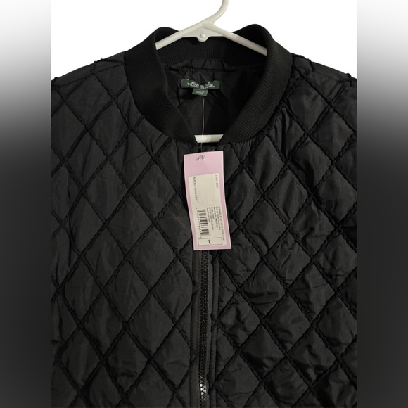 Wild Fable Women's Quilted Bomber Full Zip Black Jacket Size Large - Picture 6 of 7